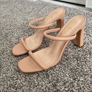 Lulus Nude Strappy Heels